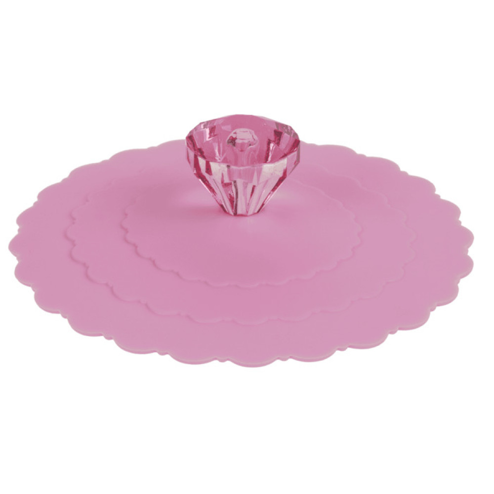 Καπάκι Σιλικόνης για Κούπες (Ροζ)
