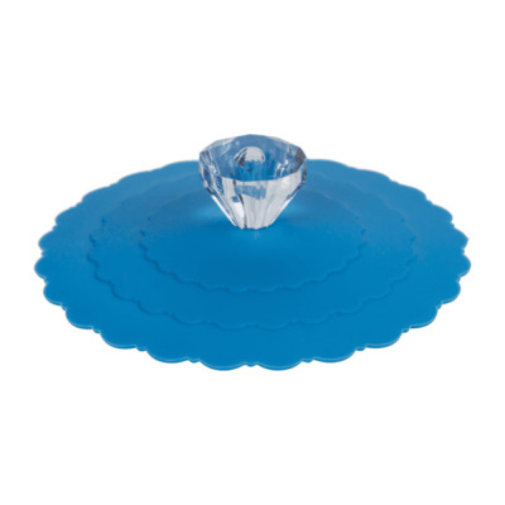 Καπάκι Σιλικόνης για Κούπες (Γαλάζιο)