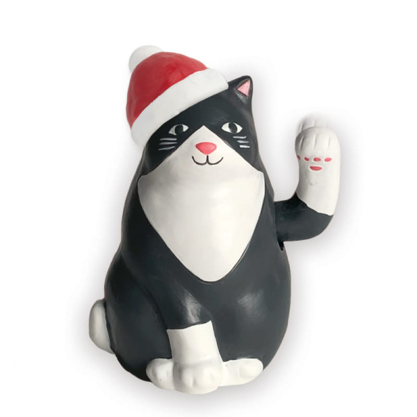 Kikkerland Ηλιακή Φιγούρα Cat Santa Hat