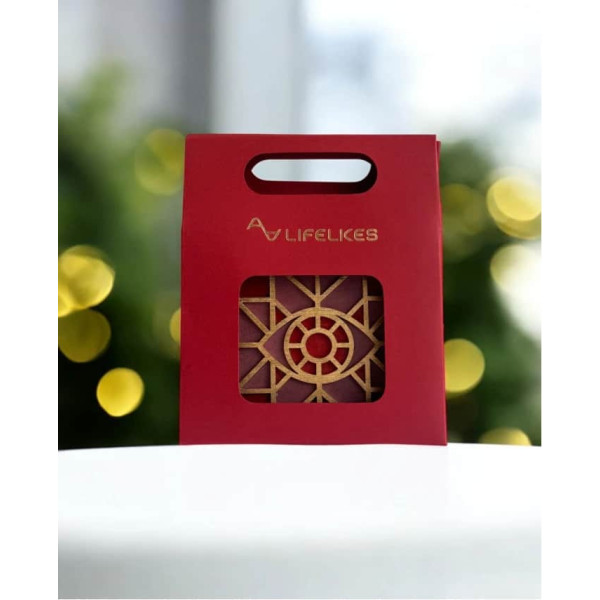 LifeLikes Σετ Σουβέρ Μάτι-Ρόδι (2 τμχ) Ροζ Κόκκινο