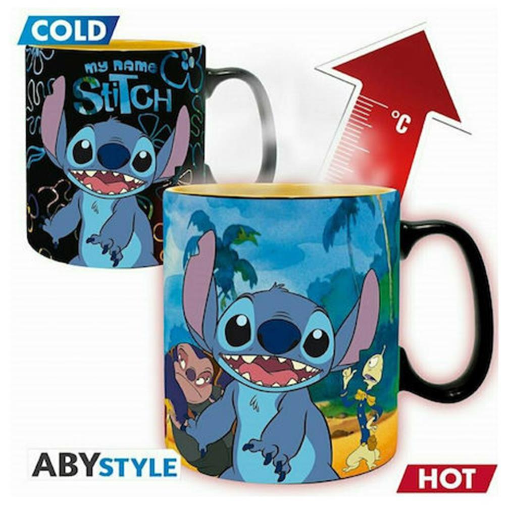 Abysse Disney: Κούπα Κεραμική Stitch Heat Change (460ml)
