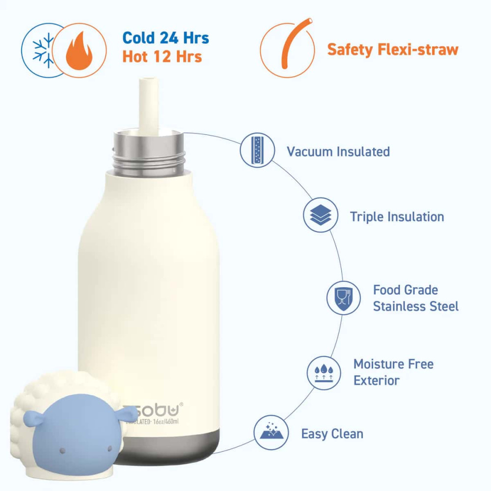 Asobu Bestie Bottle Ανοξείδωτο Μπουκάλι Θερμός 460ml (Πρόβατο)
