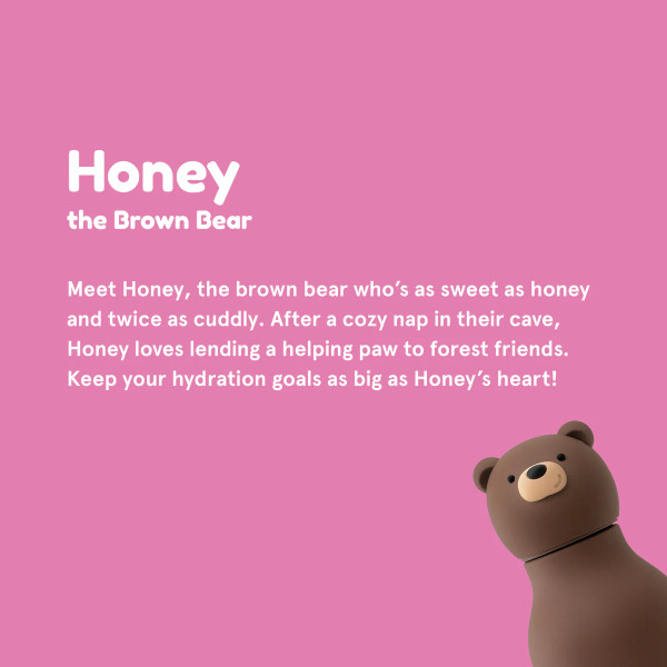 Asobu Bestie Bottle Ανοξείδωτο Μπουκάλι Θερμός 460ml (Καφέ Αρκούδα)