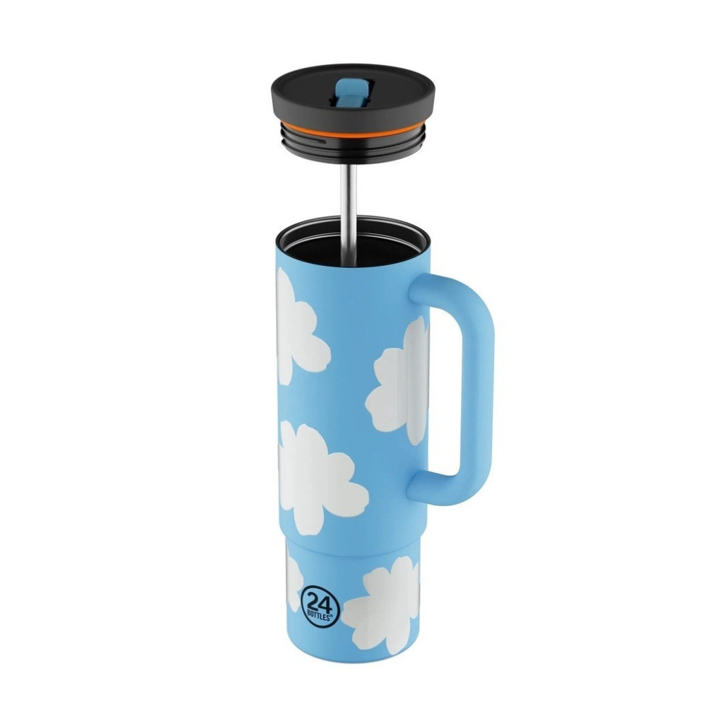 24Bottles Straw Cup Ανοξείδωτο Ποτήρι Θερμός με Καλαμάκι 0.80lt (Daydreaming)