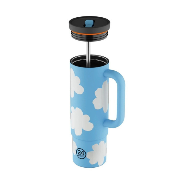 24Bottles Straw Cup Ανοξείδωτο Ποτήρι Θερμός με Καλαμάκι 0.80lt (Daydreaming)