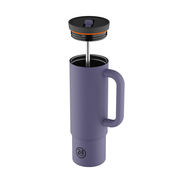 24Bottles Straw Cup Ανοξείδωτο Ποτήρι Θερμός με Καλαμάκι 0.80lt (Dusk)