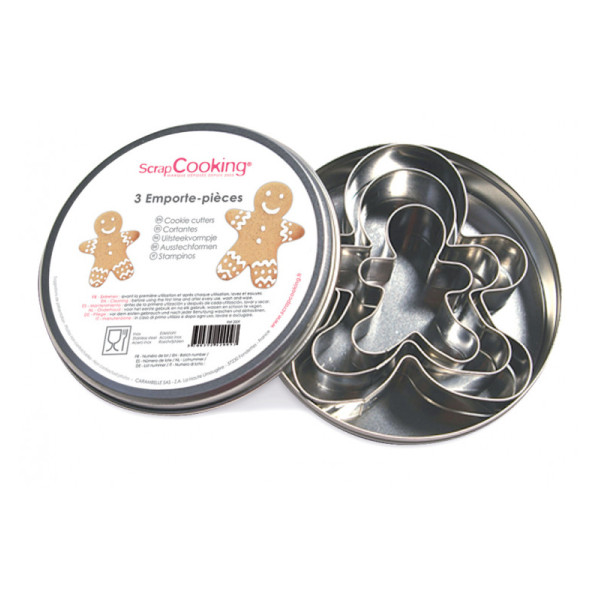 Scrap Cooking Σετ 3 Kουπατ Ginger Man σε Διάφορα Μεγέθη