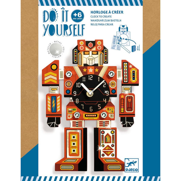 Djeco DIY Κατασκευάζω Ρολόι Τοίχου Ρομπότ