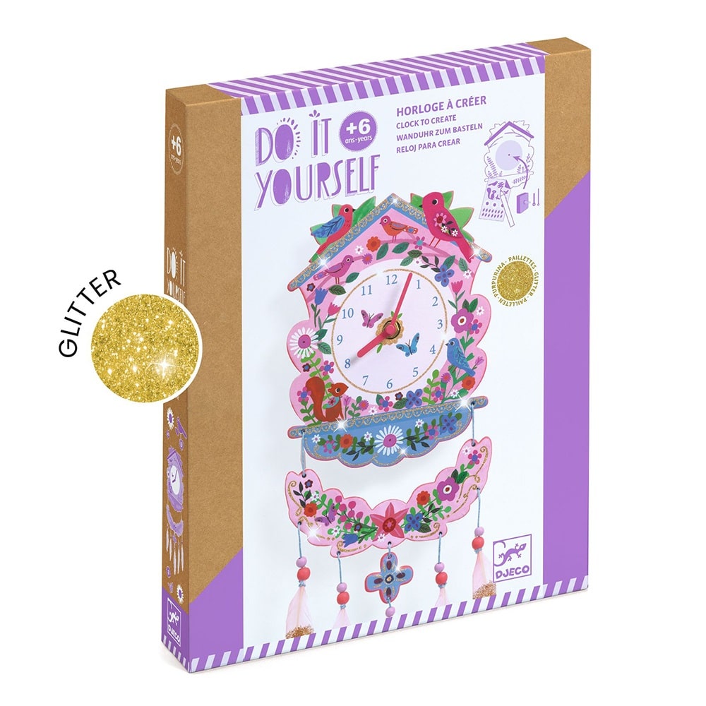 Djeco DIY Kατασκευάζω Ρολόι Τοίχου Πουλάκια