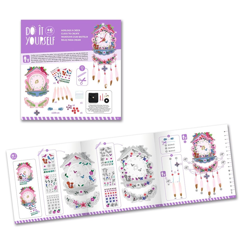 Djeco DIY Kατασκευάζω Ρολόι Τοίχου Πουλάκια