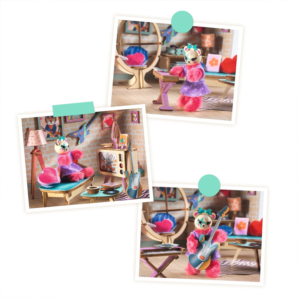 Djeco Diy Kατασκευάζω και Xρωματίζω Kουκλόσπιτο - Bαλιτσάκι "Stella"