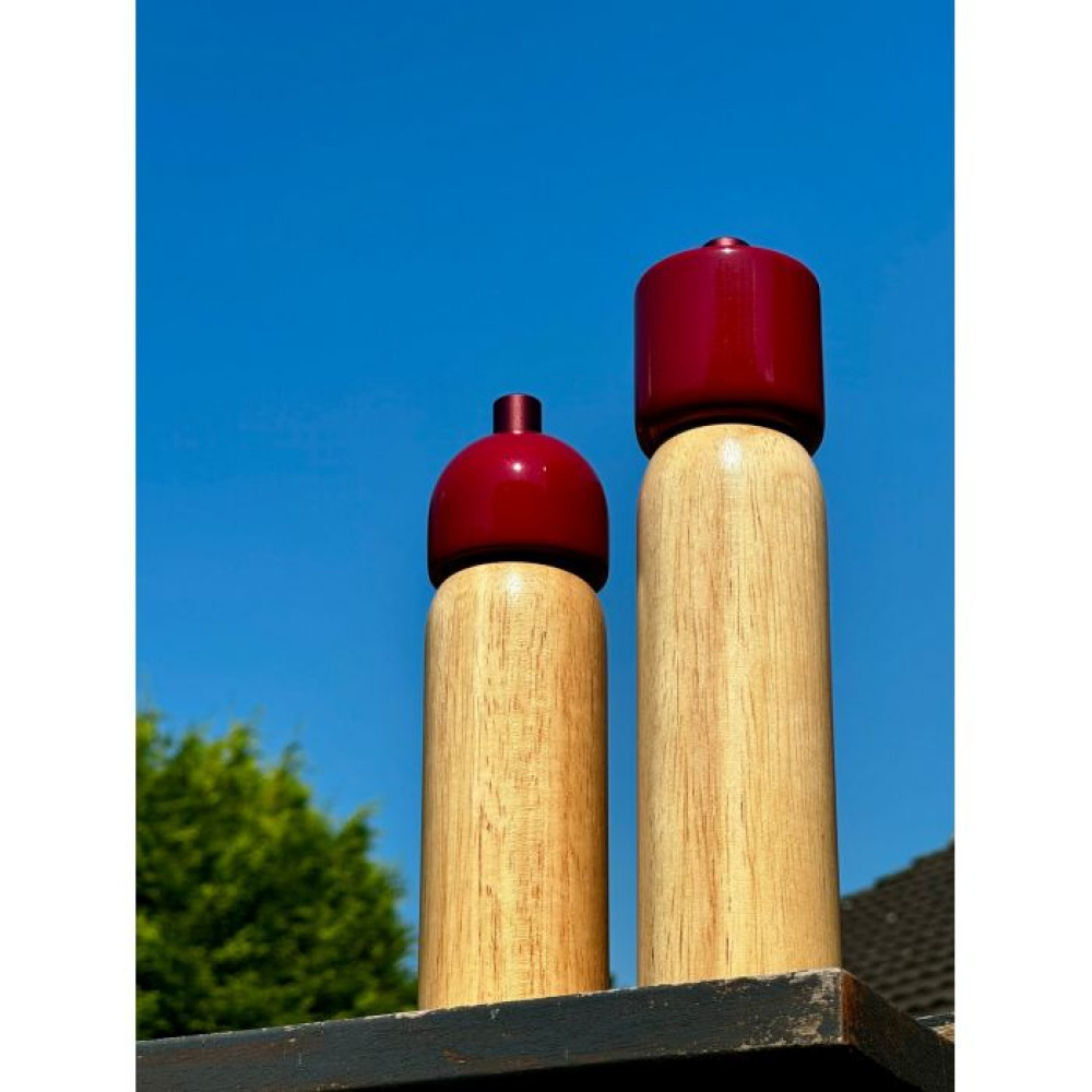 Maegen Μεσσαίος Κόκκινος Μύλος Αλατιού ή Πιπεριού 5.1 x 18.8cm