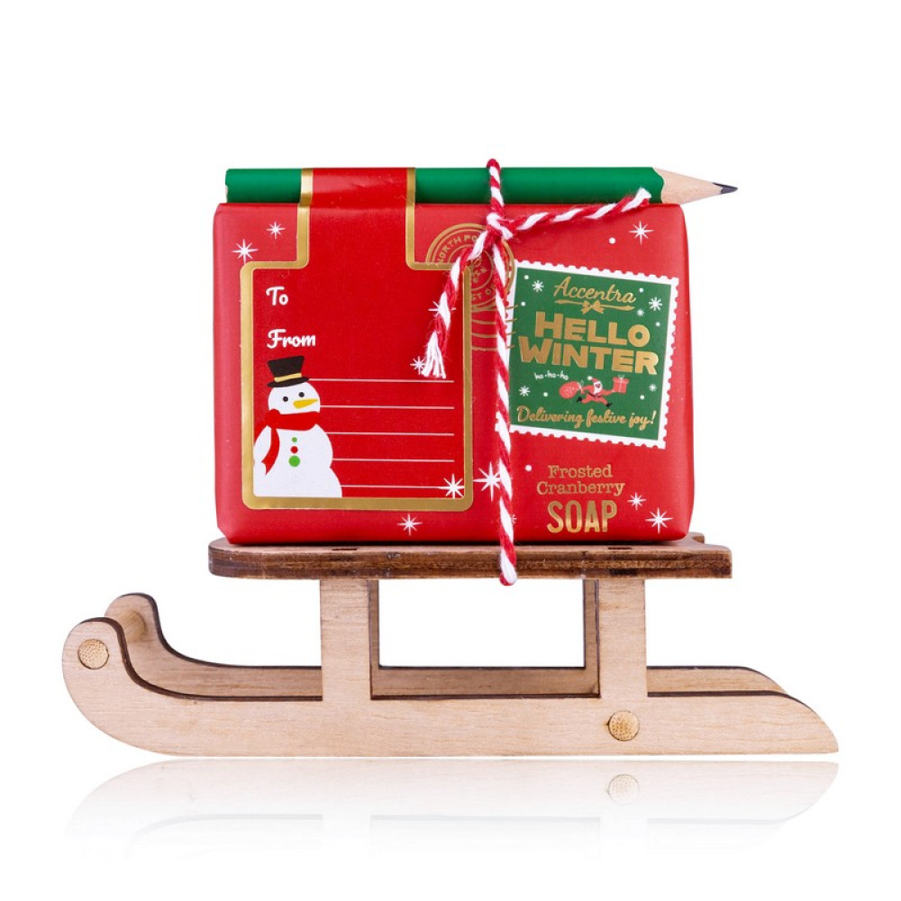 Accentra Hello Winter Σετ Μπάνιου με Σαπούνι Frosted Cranberry & Ένα Μολύβι