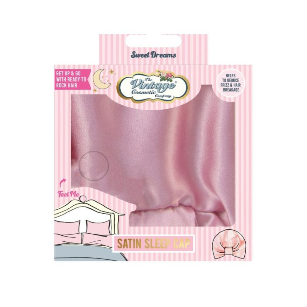 Ροζ Σατέν Σκουφάκι Προστασίας Μαλλιών Κατά τον Ύπνο - By Upper Canada