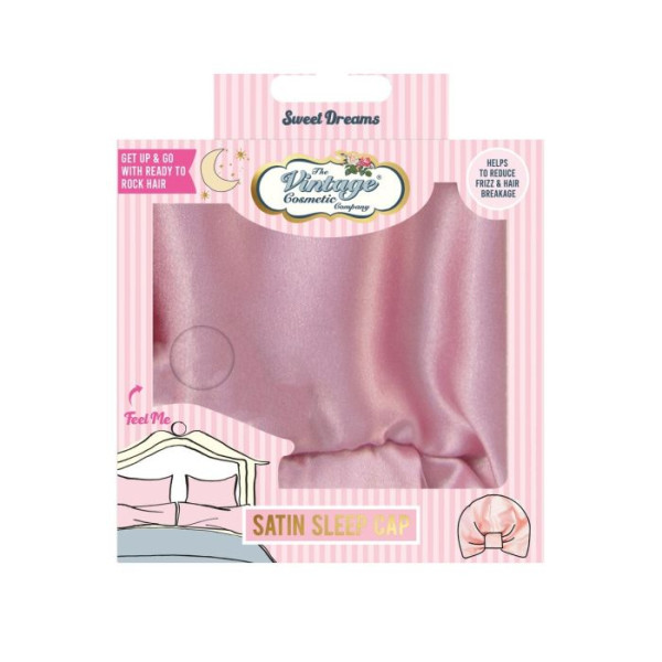 Ροζ Σατέν Σκουφάκι Προστασίας Μαλλιών Κατά τον Ύπνο - By Upper Canada