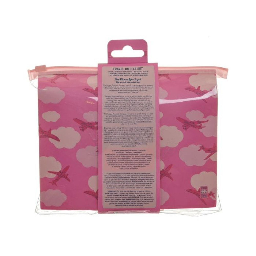 Διαφανές Τσαντάκι με Σετ Ταξιδιωτικών Μπουκαλιών Σιλικόνης, 4 τμχ - By Upper Canada