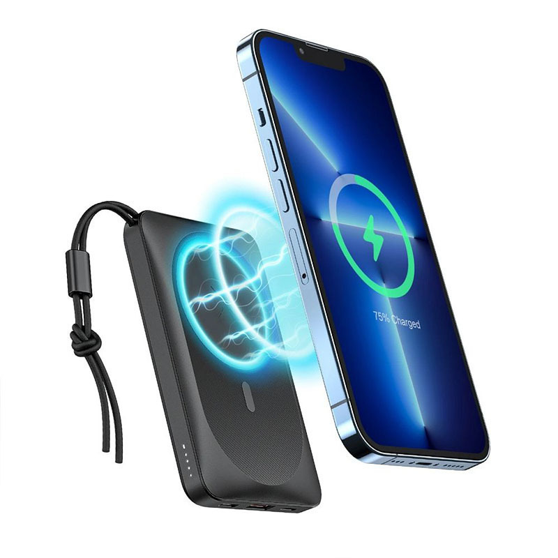 Veger W1151 MagOn Magnetic Wireless MagSafe Power Bank 10000mAh PD 3.0 (Μαύρο)