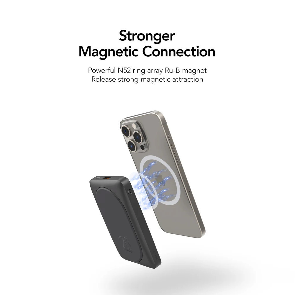 Veger W1175 MagOn Pro MagSafe Power Bank 10000mAh PD 3.0 (Μαύρο)