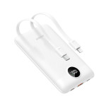Veger C11 W1170 Digital Display Power Bank 10000mAh PD 3.0 Built In Non-MFI Lightning & USB-C (Λευκό)
