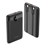 Veger C1 W1170 Digital Display Power Bank 10000mAh PD 3.0 Built In Non-MFI Lightning & USB-C (Μαύρο)