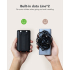 Veger C1 W1170 Digital Display Power Bank 10000mAh PD 3.0 Built In Non-MFI Lightning & USB-C (Μαύρο)