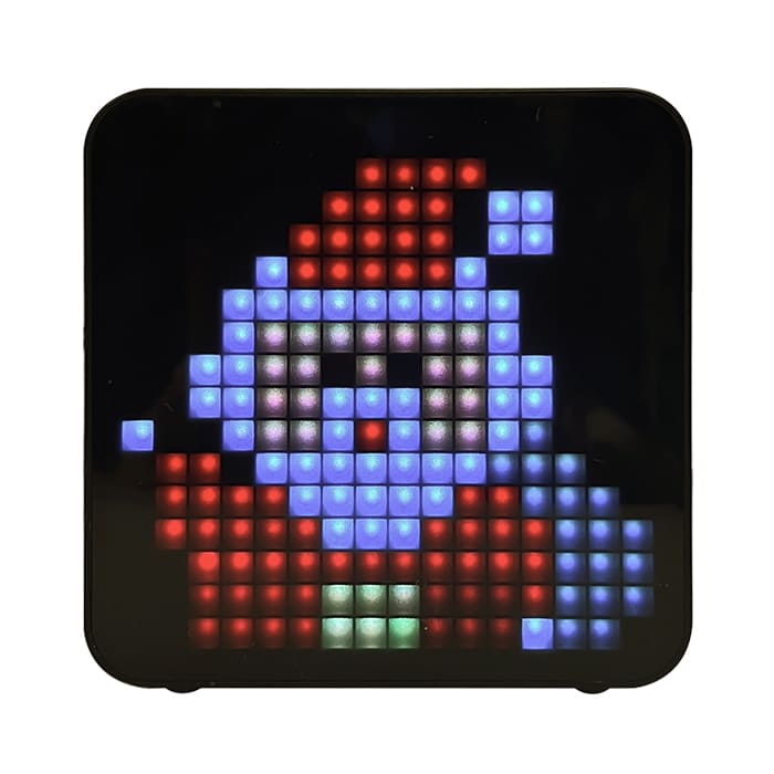 LIFE PIXEL Επιτραπέζιο ψηφιακό ρολόι/ξυπνητήρι με έγχρωμη οθόνη RGB LED pixel art