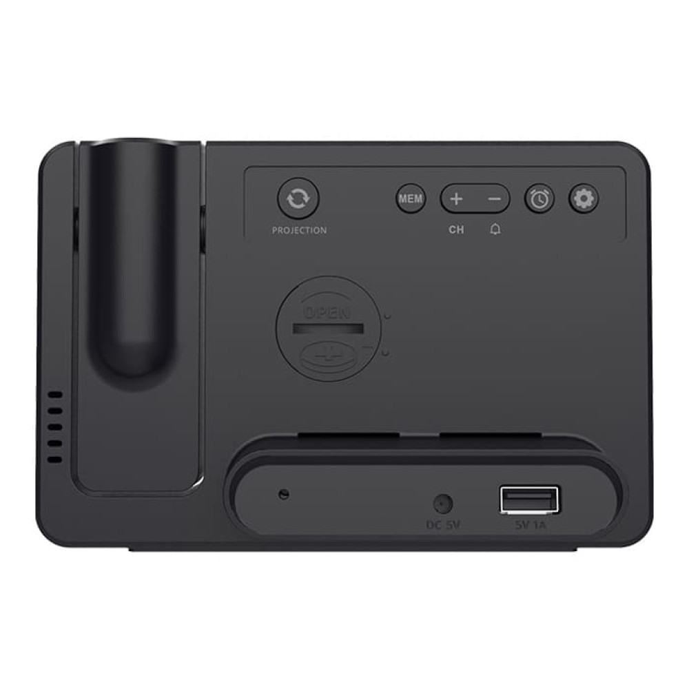 LIFE PROJECT Μετεωρολογικός σταθμός με ρολόι/ξυπνητήρι, με projector ώρας και θερμοκρασίας στο ταβάνι και ασύρματο εξωτερικό αισθητήρα