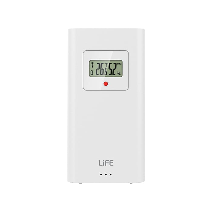 LIFE PROJECT Μετεωρολογικός σταθμός με ρολόι/ξυπνητήρι, με projector ώρας και θερμοκρασίας στο ταβάνι και ασύρματο εξωτερικό αισθητήρα