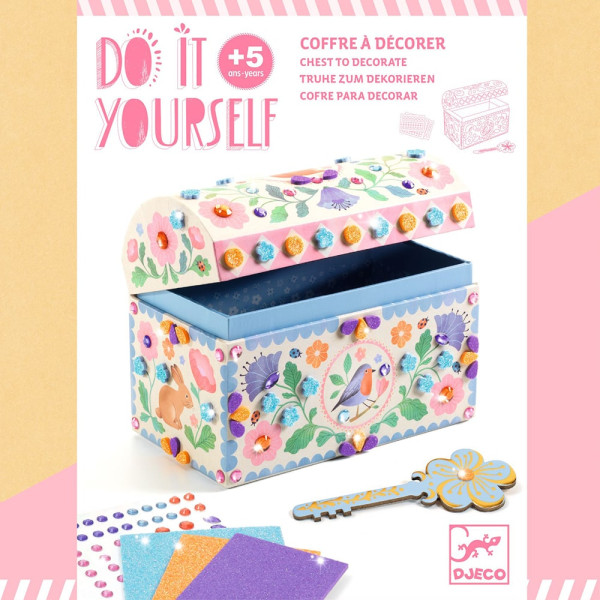 Djeco DIY Διακοσμώ Σεντούκι Πολύτιμων Αντικειμένων με Κλειδί