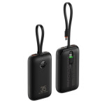 Veger K1 W1188 Digital Display Power Bank 10000mAh PD 3.0 Built In Non-MFI Lightning & USB-C (Μαύρο)