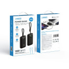 Veger K1 W1188 Digital Display Power Bank 10000mAh PD 3.0 Built In Non-MFI Lightning & USB-C (Μαύρο)