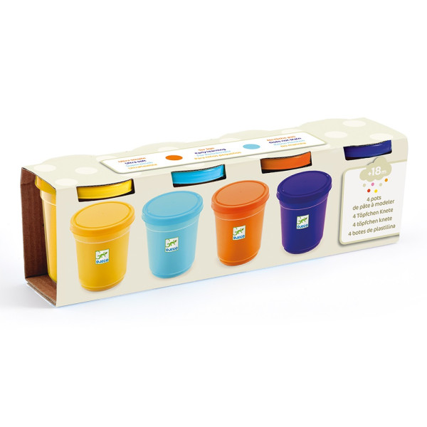 Djeco 4 Πλαστοζυμαράκια Πλαστελίνη - Φυσικά Χρώματα