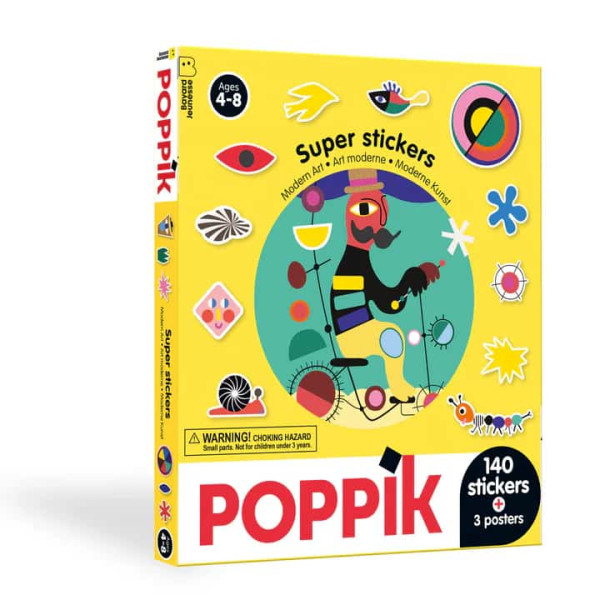 Poppik Sticker box με 140 αυτοκόλλητα - Modern Art