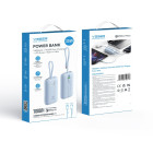 Veger K1 W1188 Digital Display Power Bank 10000mAh PD 3.0 Built In Non-MFI Lightning & USB-C (Γαλάζιο)