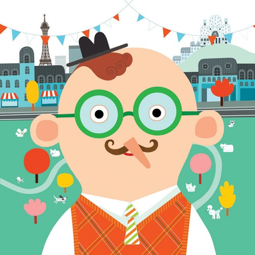 Djeco Δημιουργώ με Aυτοκόλλητα Eικόνες Πρόσωπα