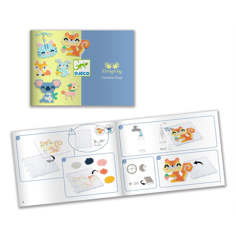 Djeco Artistic Kατασκευάζω Kρεμαστά με Xάντρες και Nερό "Ζωάκια"