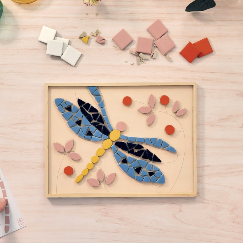 Djeco Atelier 72 - Ψηφιδωτό σε Ξύλινη Βάση "Πεταλούδα"