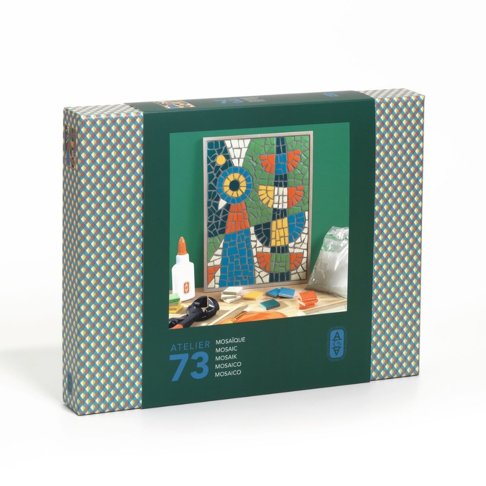 Djeco Atelier 73 - Ψηφιδωτό σε Ξύλινη Βάση "Παγώνι"