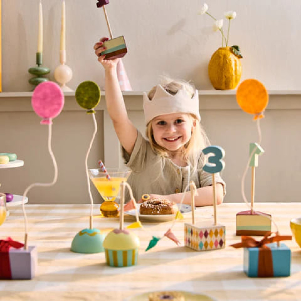 Kids Concept Ξύλινο Σετ Διακόσμησης Γενεθλίων KID'S HUB