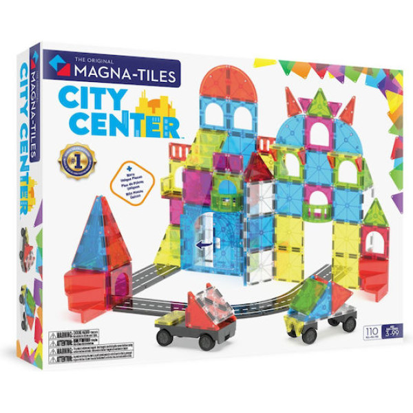 Magna-Tiles City Center 110 Τεμάχια – Μαγνητικά Πλακίδια STEM για Πόλη