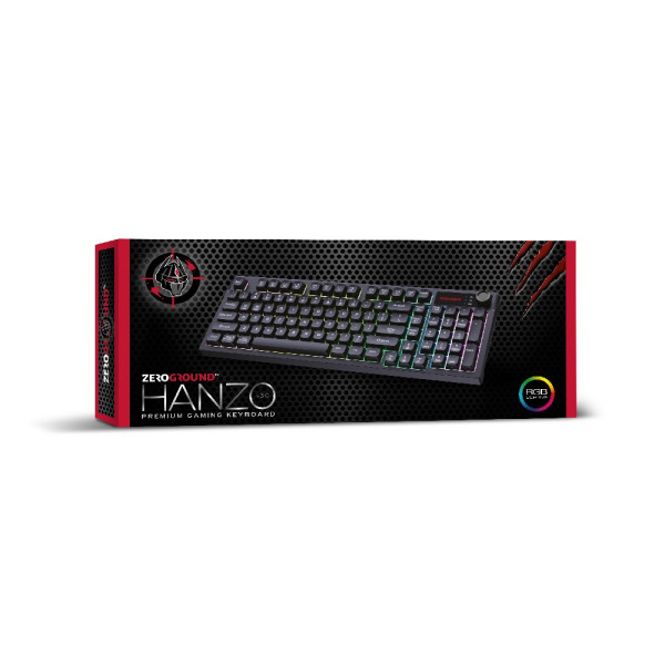 Zeroground KB-3800G HANZO v3.0 Ενσύρματο Πληκτρολόγιο Gaming RGB