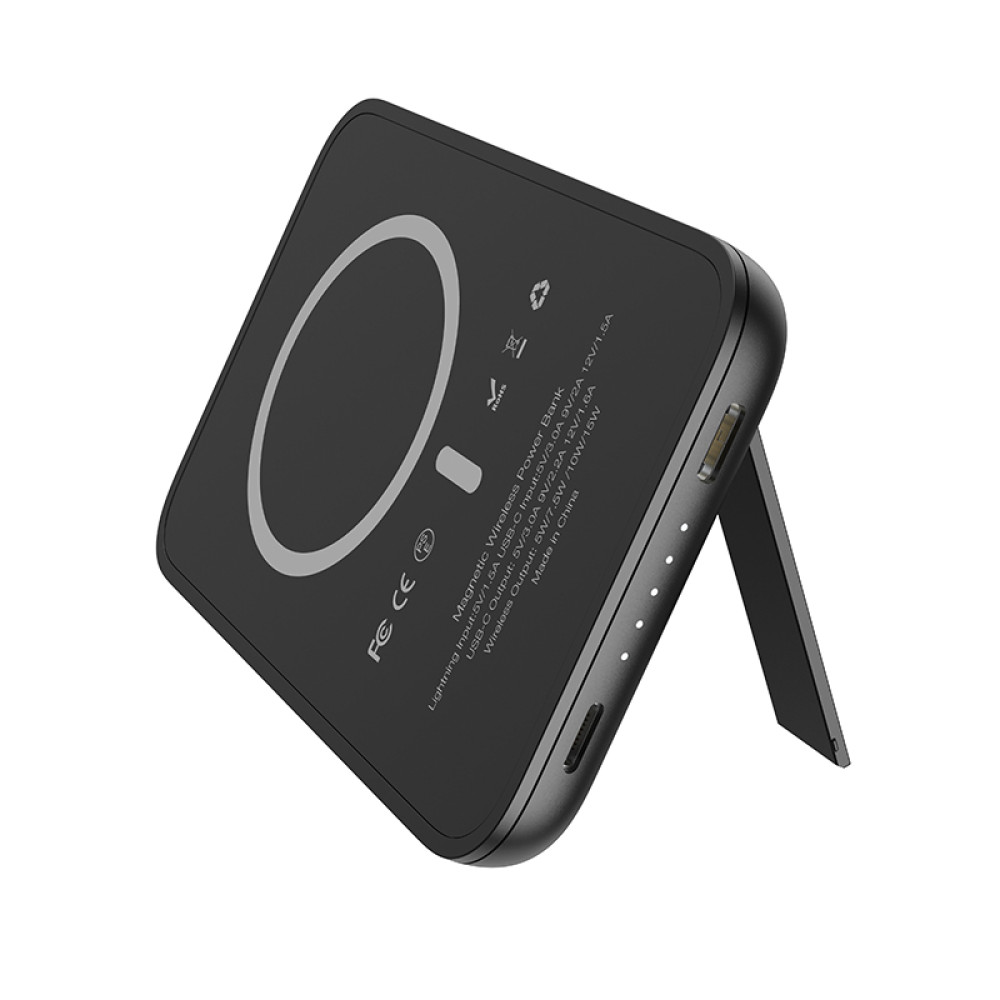 Veger W0553 MagOn Magnetic Wireless MagSafe Power Bank 5000mAh PD 3.0 + PPS 20W (Μαύρο)