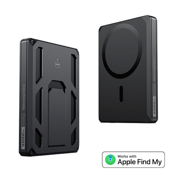 Veger X5 W0582 6 σε 1 Global Tracking GeoWallet MagOn MagSafe Power Bank 5000mAh PD 3.0 20W (Μαύρο)