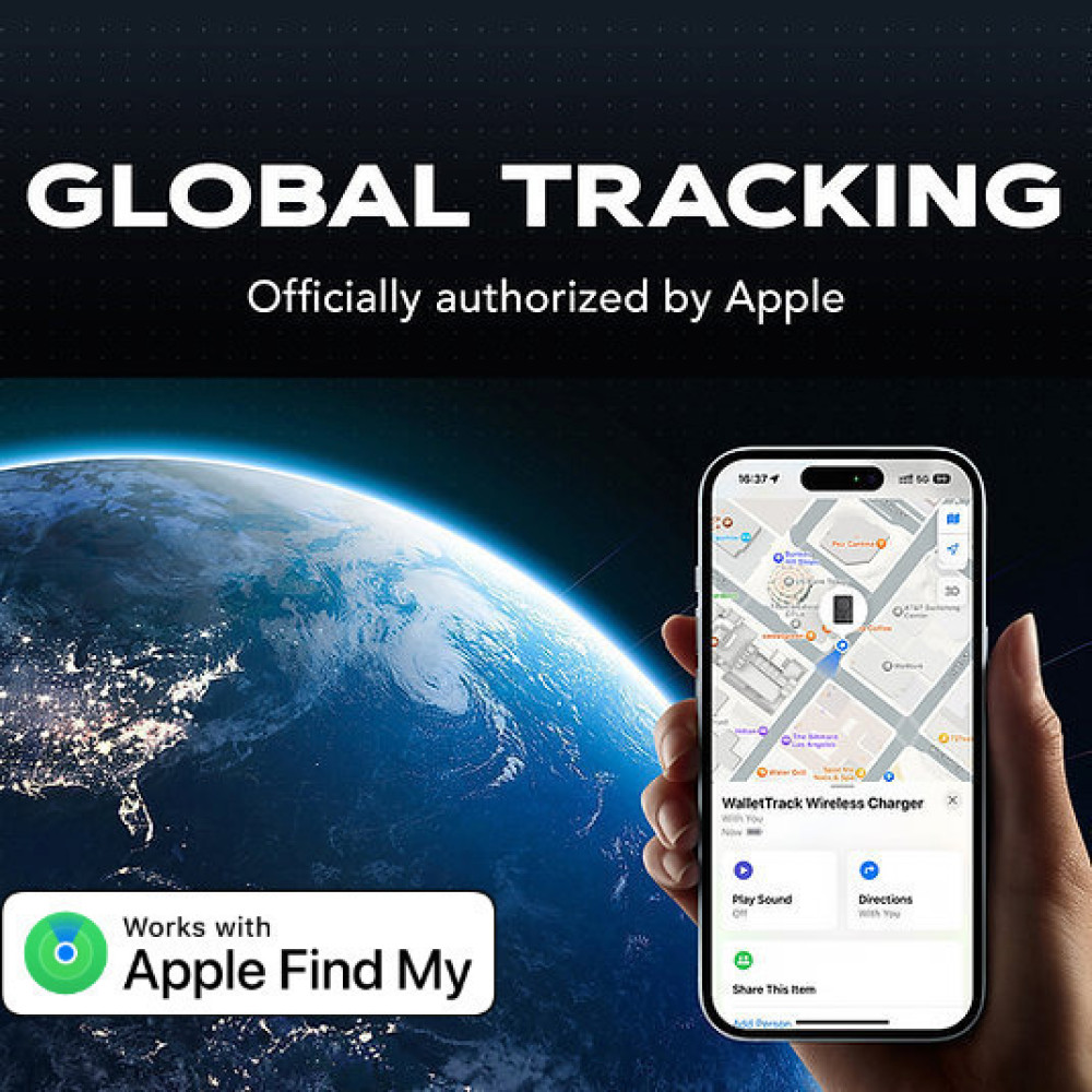 Veger X5 W0582 6 σε 1 Global Tracking GeoWallet MagOn MagSafe Power Bank 5000mAh PD 3.0 20W (Μαύρο)