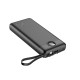 Veger C20 W2059 Digital Display Power Bank 20000mAh Built In 4 Cables, Keychain Style (Μαύρο)
