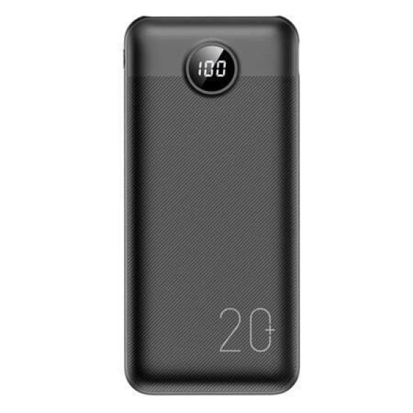 Veger L20S W2039PD Digital Display Power Bank 20000mAh PD 3.0 20W, USB-C, USB-A (Μαύρο)