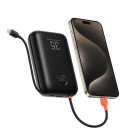 Veger K3 W2068 Digital Display Power Bank 30000mAh PD 3.0 35W Built In 4 Cables, Keychain Style (Μαύρο)