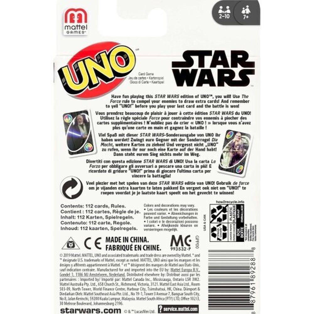 Mattel UNO Star Wars - Επιτραπέζιο Παιχνίδι με Κάρτες 