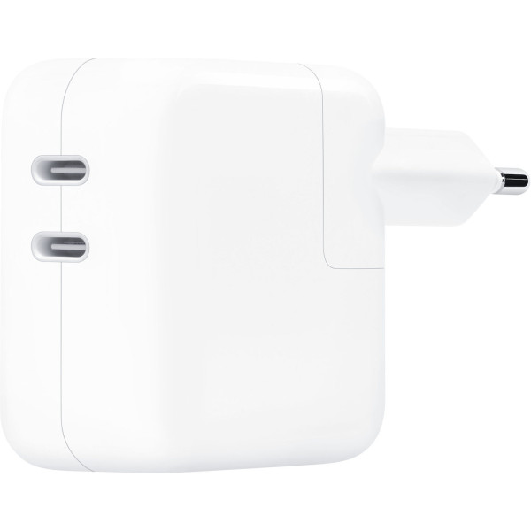 Apple Φορτιστής Laptop Dual 2xUSB-C 35W (Λευκό)