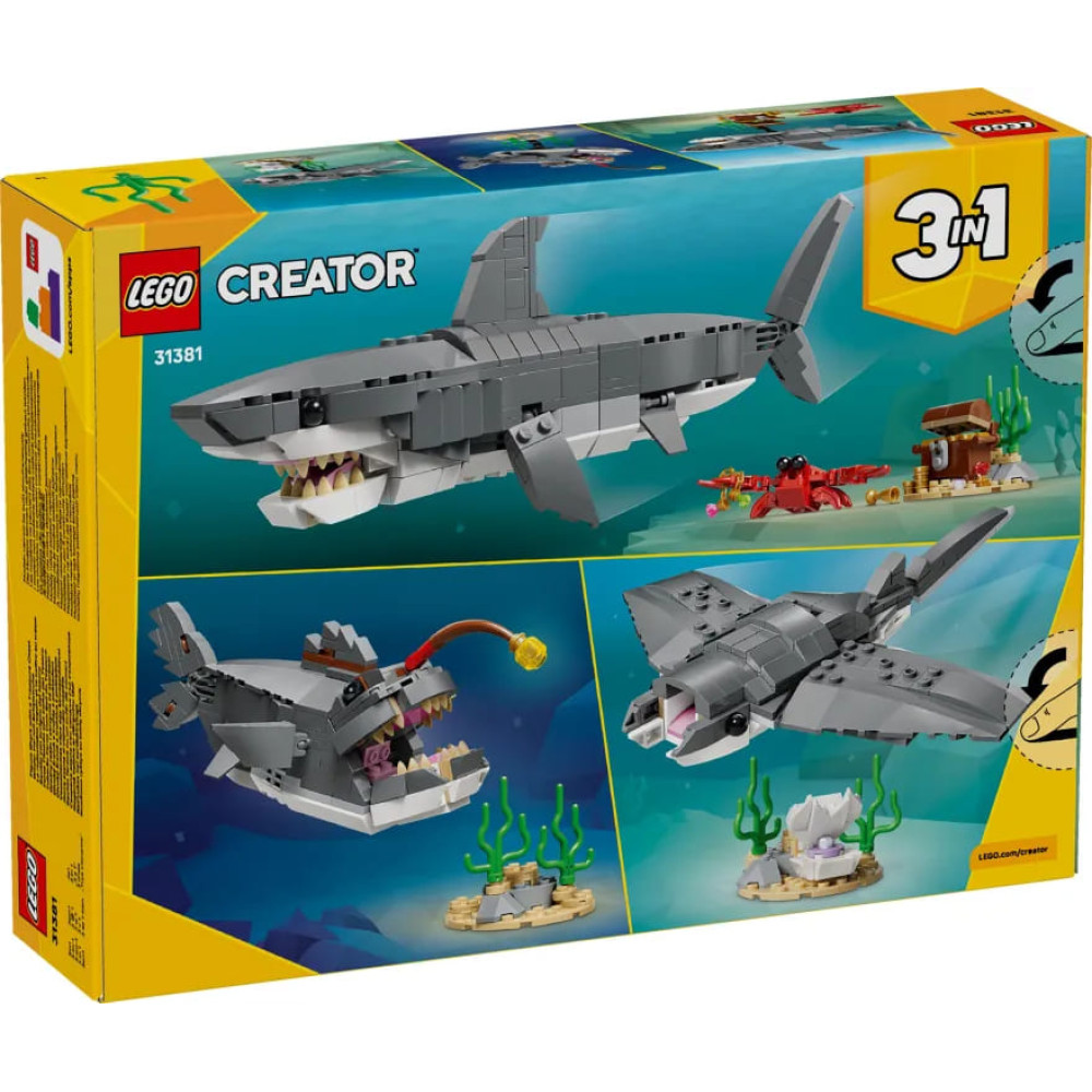 LEGO Creator 3in1 Fierce Shark With A Treasure Chest (31381)